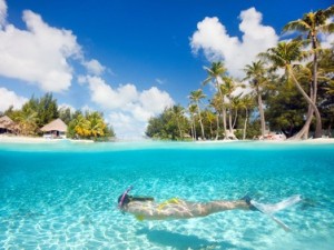 Malediven-Insel zum Schnorcheln